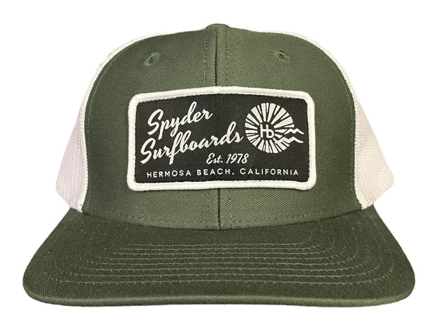 SPYDER SURFBOARDS HB LONGTIME TRUCKER HAT ACRSCHBLT