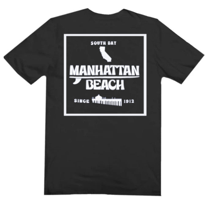 SPYDER SURFBOARDS MANHATTAN BEACH SQUARE SS TEE