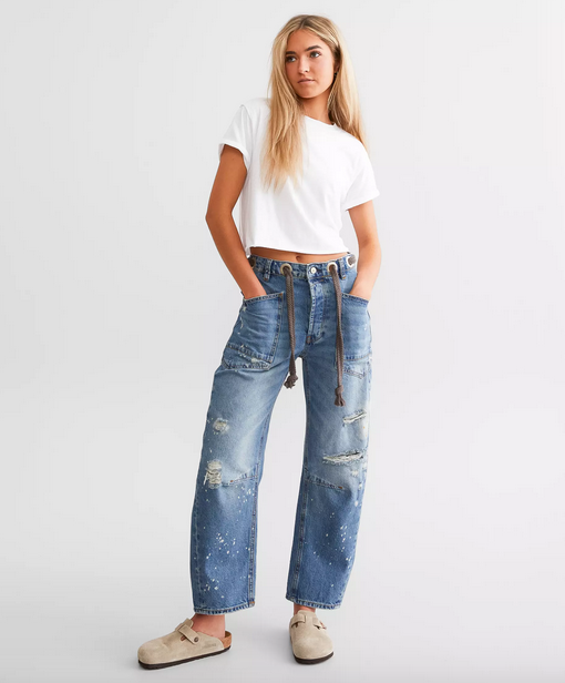 FREE PEOPLE MOXIE LOW SLUNG JEANS OB1507037