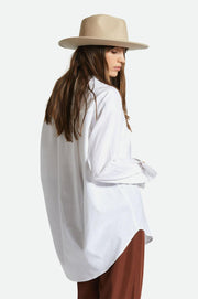 Sidney Oversized L/S Woven - White Solid