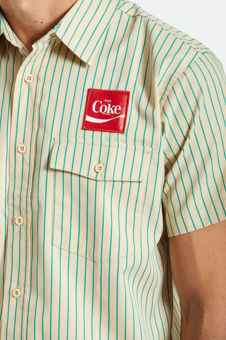 Coca-Cola Delivery Olson S/S Woven - Tan