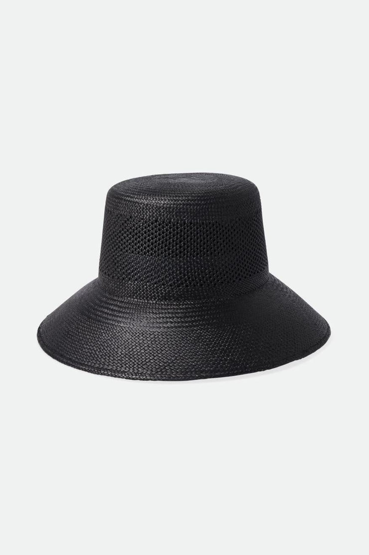 Lopez Panama Straw Bucket Hat - Coronado Black