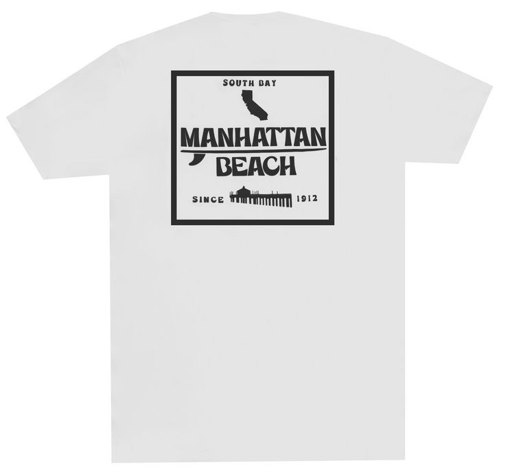 SPYDER SURFBOARDS MANHATTAN BEACH SQUARE SS TEE