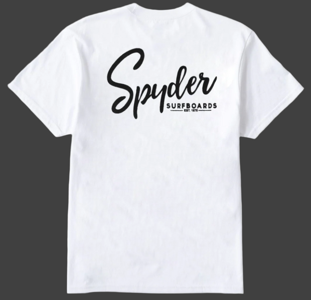 SPYDER SURFBOARDS SCRIPTISH T-SHIRT - Spyder Surf