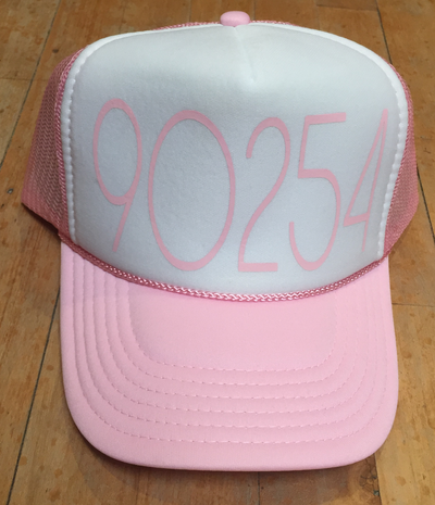 90254 TRUCKER HAT WHITE LIGHT PINK