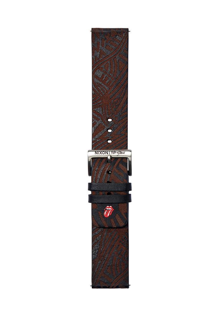 Rolling Stones 23mm Leather Band - Black