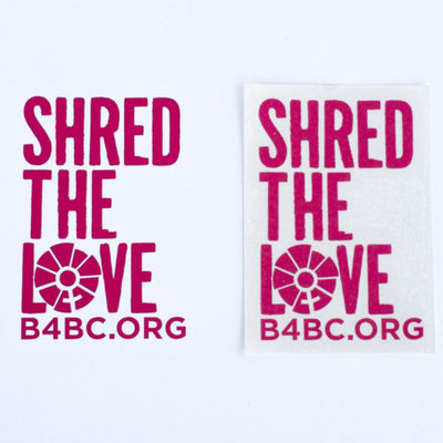 B4BC, B4BC SHRED THE LOVE DIE CUT STICKER, [description] - Spyder Surf
