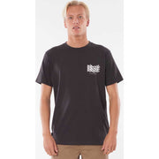 Surf Heads Tee in Washed Black