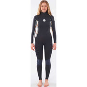 Women's Dawn Patrol 3/2 Chest Zip Wetsuit in Charcoal Grey