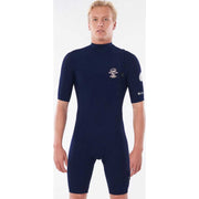 E-Bomb 2/2 Zip Free Short Sleeve Spring Suit in Navy/Red