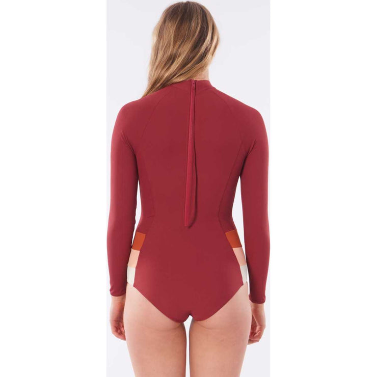 Golden Days Long Sleeve UV Surf Suit in Maroon