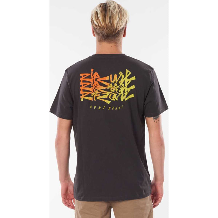 Surf Heads Tee in Washed Black