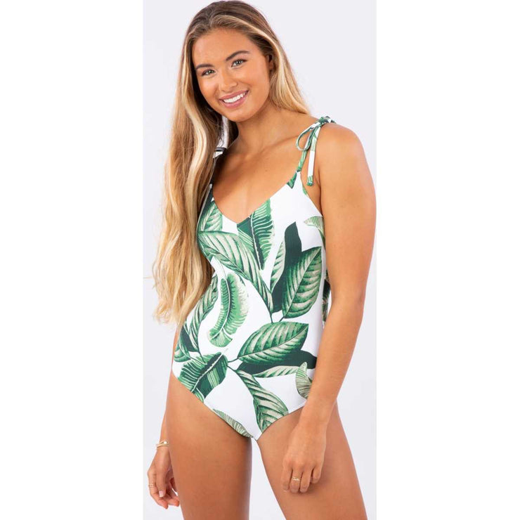 Coco Beach Good Coverage One Piece Swimsuit in White