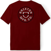 Crest Recycled S/S Standard Tee - Burgundy