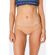Surf Shack Reversible Cheeky Coverage Bikini Bottom in Mid Blue