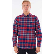 Saltwater Check Long Sleeve Shirt in Washed Red