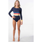Keep On Surfin Long Sleeve Swimsuit  in Navy
